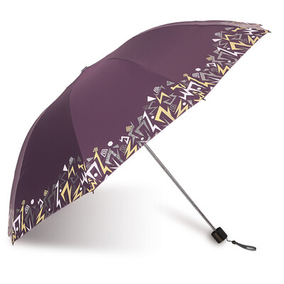 

Paradise Umbrella 9K Increase Reinforced Steel Black Glue UV Protection UFP50 Sunshade Bright Powder Silver Light Warning Pattern Umbrella Umbrella 30246E Purple
