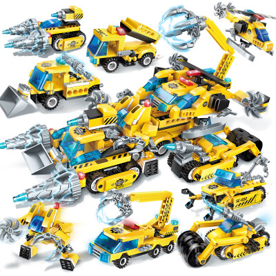 

Enlightenment ENLIGHTEN childrens building blocks toy spell insert toy boy puzzle 8 in 1 front shadow chariot 1408