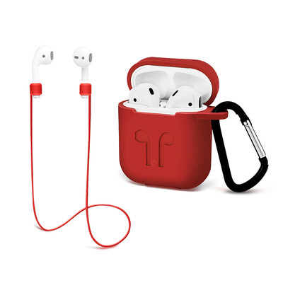 

Для AirPods Корпус Защитная силиконовая крышка и наушники Спортивный Anti-потерянный ремешок для Apple AirPods Зарядное устройство
