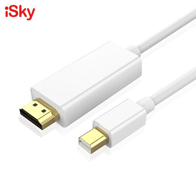 

Isky Mini DP to HDMI conversion line Mini Displayport HD line Apple Mac Thunder Interface Notebook Connect TV Video Cable 18 Meter White