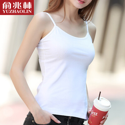 

Yu Zhaolin Camisole Cotton Sleeveless Bottoming vest Solid Sports Slim T-shirt Thin section Bottoming shirt One Piece White M