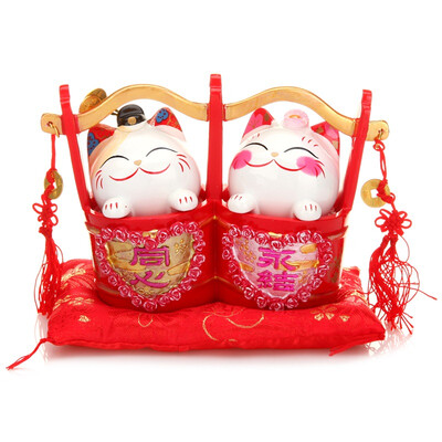 

Jingdong Supermarket Jinshi Gongfang Lucky Cat Decoration Wedding Gifts Creative Home Decoration Send Friend Yongjie Tongzi Sub-bucket C53572