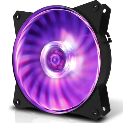 

CoolerMaster MasterFan MF120L RGB chassis fan balanced fan rotor blade 12cm synchronous 4 large board RGB lighting effect