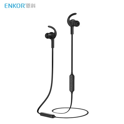 

ENKOR EB100 Беспроводная Bluetooth-гарнитура для наушников Магнитный проводной наушник-вкладыш Универсальный черный