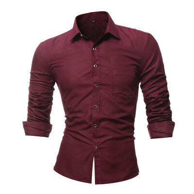 

Mens Fashion Slim Fit Business Long Sleeve T Shirt