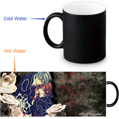 

Vampire Knight 350ml12oz Heat Reveal Mug Color Change Coffee Cup Sensitive Morphing Mugs Magic Mug Milk Tea Cups