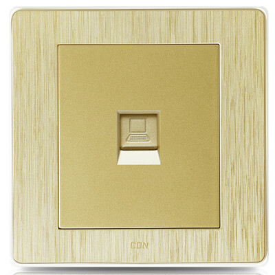 

Sidon CDN DJ-DN computer wall switch socket champagne brushed gold panel network cable socket panel