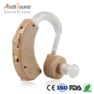 

Audisound Hearing Aids Sound Amplifier Behind The Ear Hearing Aid Small Convenient Ear Care For Deaf with 2xLR44H Battery