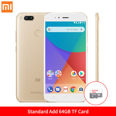 

Глобальная Версия Xiaomi Mi A1 4GB 32GB 5.5 " 1080P Snapdragon 625 Octa Core смартфон Dual 12MP камера Android Один отпечаток паль