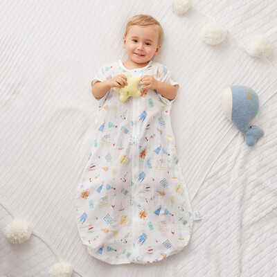 

Mi Le fish baby sleeping bag hugs childrens bag gauze sleeping bag anti-kicked gift box 80 yards