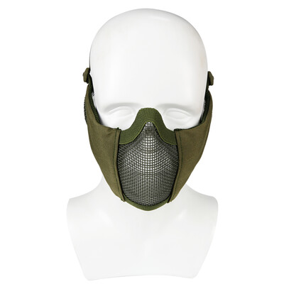 

Tactifans Tactical Foldable Mesh Mask With Ear Protection for Airsoft Paintball Adjustable Elastic Belt Strap Hunting Helmet