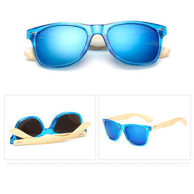 

Мужские солнцезащитные очки Bamboo Мужские деревянные солнцезащитные очки Женские зеркальные очки - черный + синий Меркурий