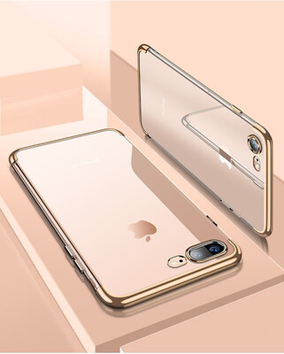 

Luxury Transparent Phone Case For iPhone 7 iphone 6 case Electroplating Soft tpu Silicone Cover For iPhone X 6 6S 7 8 Plus