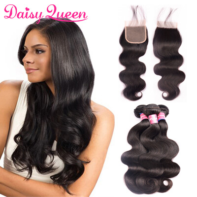 

Peruvian Virgin Hair Body Wave With Closure 3 Bundles With Closure Grade 8A Human Hair With Closure Top Lace Closure With Bundles