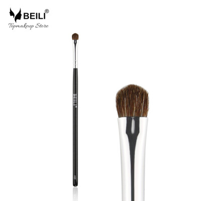 

BEILI Black 237 Single silver ferrule Horse Hair Eye shadow Blender Smoky Makeup Tool Single Makeup Brushes