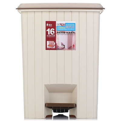 

Jingdong Supermarket Shun Mei 16L trash cans European style square foot flip health barrels SM-2608