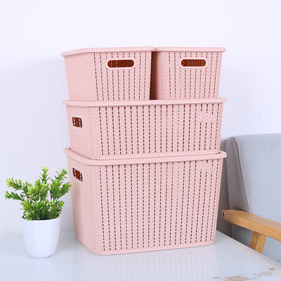

Youjia storage box plastic storage box book clothing storage wardrobe storage box finishing box desktop storage box U-6185-F