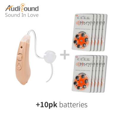 

Audisound D1604F Слуховой аппарат для правильного уха Удобная слуховая аппаратура Лучший звуковой усилитель с 60PCS / 10 CARD A13 Long Last Battery