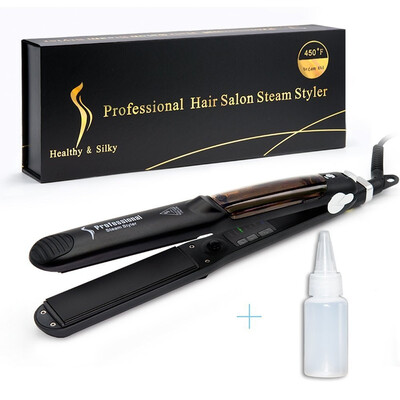 

2018 The newest Argan Oil Steam Hair Straightener Flat Iron Injection Painting 450F Straightening Irons Hair Care Styling Tools