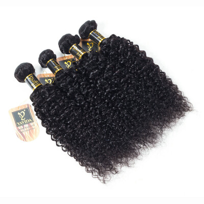 

YAVIDA Hair Indian Kinky Curly Hair 4 Bundles Afro Kinky Curly hair 7A Unprocessed Indian Virgin Hair Shipping Free Curly Weave Hu