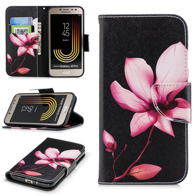 

BEFOSPEY Painting PU LeatherSoft TPU Card Slot Stand Wallet Case For Samsung Galaxy J2 Pro2018 J2201850"