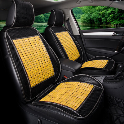

Purple wind bell bamboo car seat single piece breathable summer chair cushion cool pad summer mahjong bamboo seat car seat cushion car mat four seasons universal single bamboo piece - beige