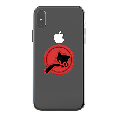 

MOKIS mobile phone bracket ring buckle lazy desktop can be used with metal car magnetic bracket - white fox series red