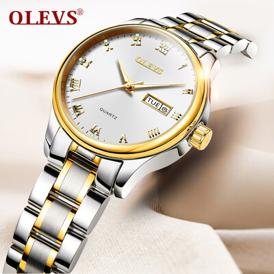 

OLEVS Brand Luxury Women Watch Женская мода Светящиеся кварцевые часы Повседневная леди Водонепроницаемая наручные часы из нержавеющей стали Часы