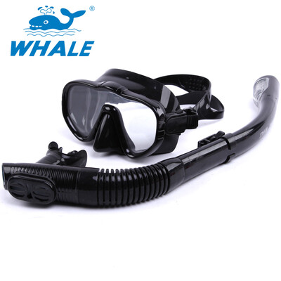 

Whale Brand High Quality diving Mask Snorkel set with wide view diving mask goggles&snorkel set