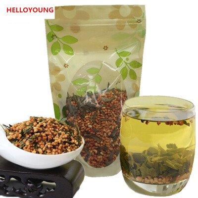 

Free Shipping 100g Premium Brown Rice Green Tea Genmaicha Sencha with the rice