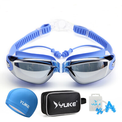 

Yuke swim goggles HD waterproof anti fog myopia large frame for men&women 200300400500600 degree