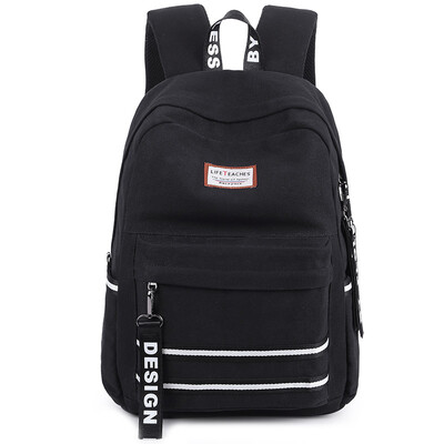

Light rider middle school student bag male Korean version of junior high school students campus bag female large capacity splash-proof backpack 2859 black