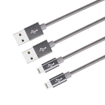 

iPhone Зарядный кабель, 2Pack (2x 3,3 FT / 1M) 8-контактный нейлоновый плетеный синхронизатор и зарядный шнур для iPhone, iPad, iP
