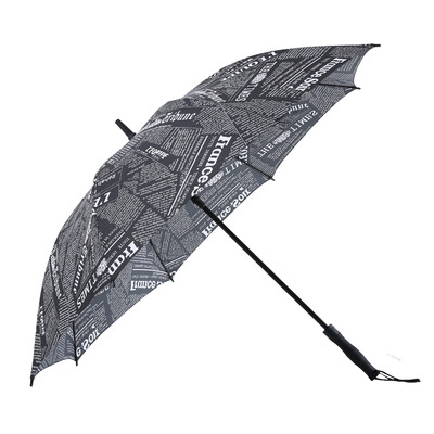 

Midea MAYDU Travel Household 12 Meter Large Weatherproof Umbrella Creative Newspaper Long handle Umbrella M1127 Black