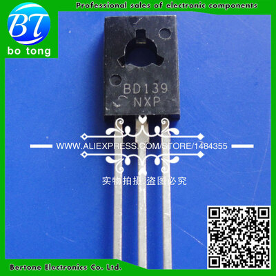 

20pcs free shipping BD139 D139 TO-126 NPN 1.5A 80V NPN Epitaxial Triode Transistor