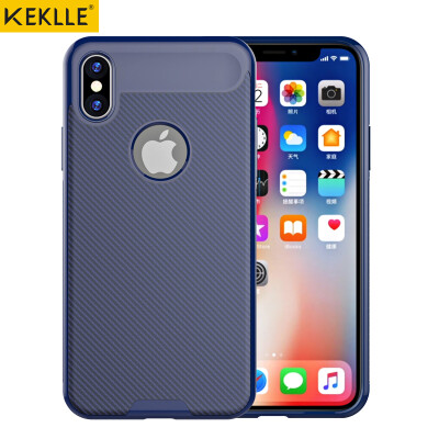 

KEKLLE Apple X10 Mobile Shell Cover iPhoneX10 Mobile Shell New Carbon Fiber Texture Lightweight Shatter-resistant Silicone Soft shell 58 Inch Blue