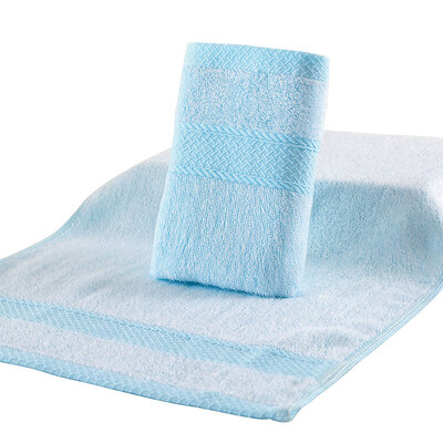 

Chinese knot towel home textile bamboo fiber solid color absorbent soft simple childrens towel blue 60g strip 3050cm