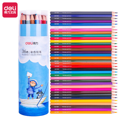 

Deli a few meters - Forget to kiss 36 color tube student hexagonal color pencil color lead set 68109