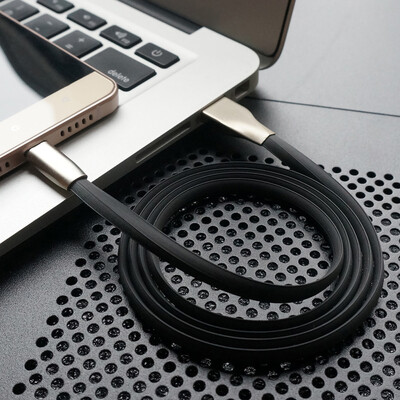 

STONEGO Micro USB Cable Sync Data Fast Charging Cables Zinc Alloy Connector Noodle Flat Cord Wire for Android Smartphone Tablet