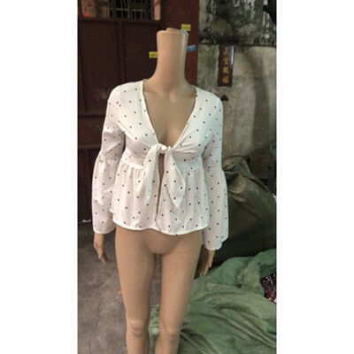 

Try Everything Bandage Long Sleeve Blouse Women Summer 2018 Ruffle Plaid Shirt Women V-Neck Sexy Shirt Womens Blouses And Tops
