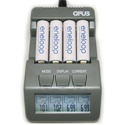

Opus BT-C700 NiCd NiMh LCD Digital Intelligent 4-Slots Battery Charger