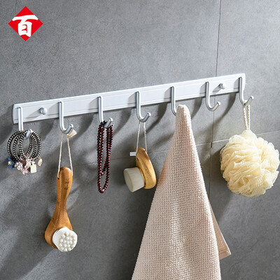 

Hundred words free punching space aluminum hook coat hook bathroom bathroom wall hook 5 hook