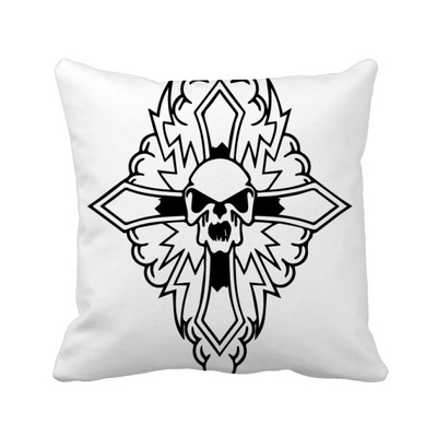 

Religion Christianity Cross Skull Square Throw Pillow Insert Cushion Cover Home Sofa Decor Gift
