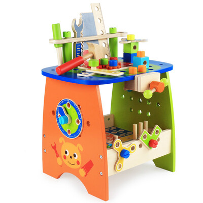 

New Wooden Baby Toys 89pcs DIY Tool Table Baby Educational Toys