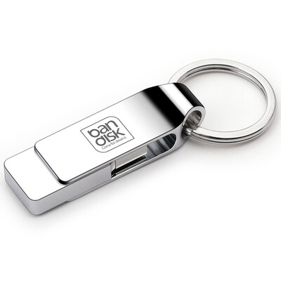 

bandisk PRO2 64GB USB30 high speed U disk 360 ° rotation design all metal car U disk large steel ring portable version br