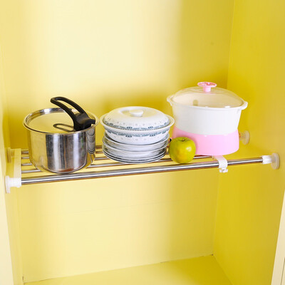 

Bao Youni kitchen racks stainless steel retractable storage shelves wardrobe partition shelf finishing frame punch DQ0778-10