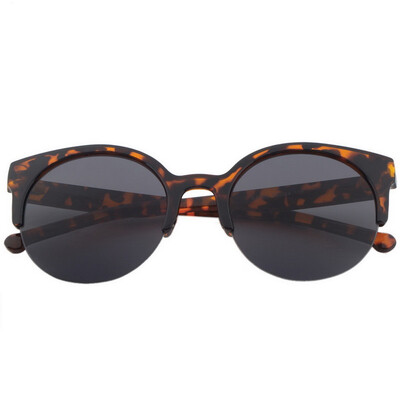 

Fashion Unisex Retro Round Circle Frame Semi-Rimless Sunglasses New