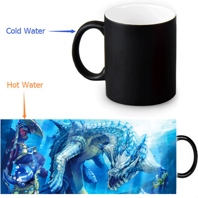 

Monster Hunter Manga 350ml/12oz Heat Reveal Mug Color Change Coffee Cup Sensitive Morphing Mugs Magic Mug Milk Tea Cups