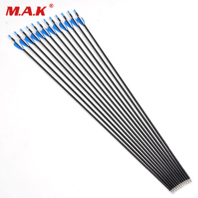 

12 pcs Archery Carbon Arrows 32 inch Length Spine 1200 ID42mm OD565mm For Compound Recurve Longbow Arrow Free Shipping