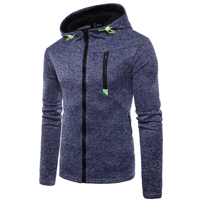 

Mens Fashion Zipper Sweatshirt Casual Long Sleeve Tops Hooded Sport Hooded Coat